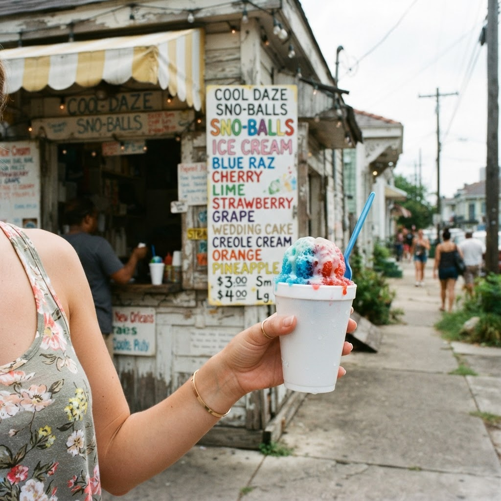 Shaved ice snoball from a neighborhood stand